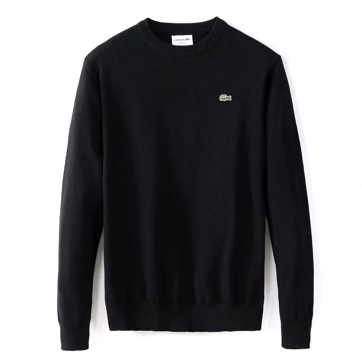 Lacoste Knitwear Crewneck knit sweater with crocodile logo image 4