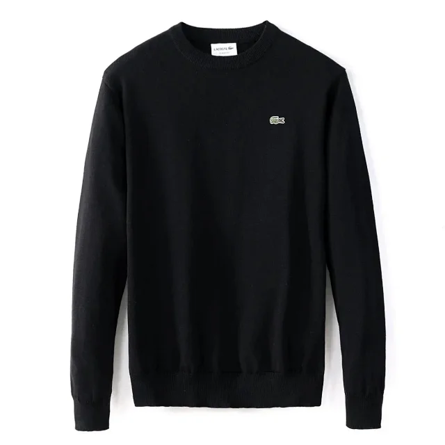 Lacoste Knitwear Crewneck knit sweater with crocodile logo product detail image 4