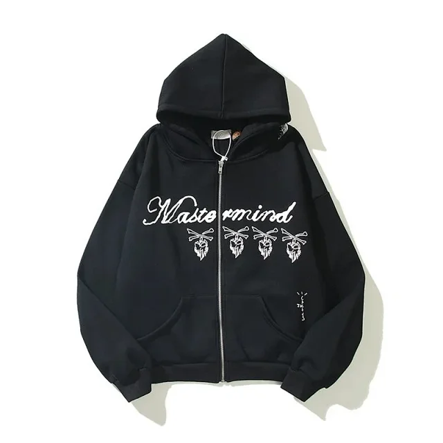 mastermind JAPAN Hoodies & Sweatshirts Zip-Up Hoodie with Skull Back Graphic product detail image 5