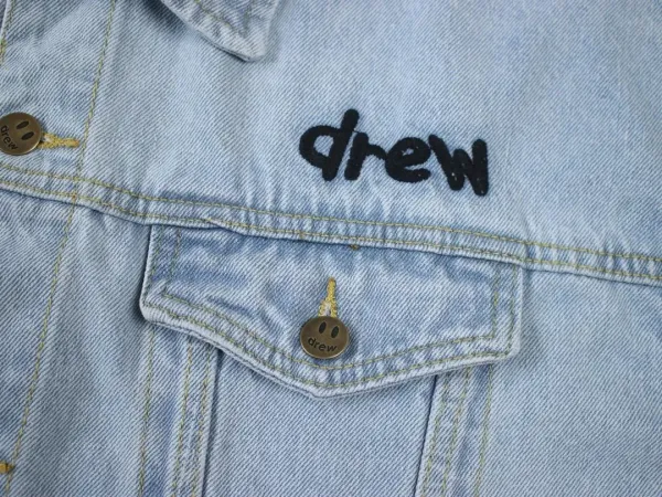 Drew House Smiley Patch Denim Jacket Beige - 9