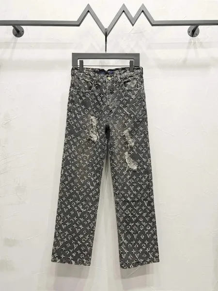Louis Vuitton Monogram Distressed Denim Jeans - 1