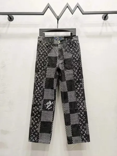Louis Vuitton x Virgil Abloh Monogram Patchwork Denim Jeans - 1