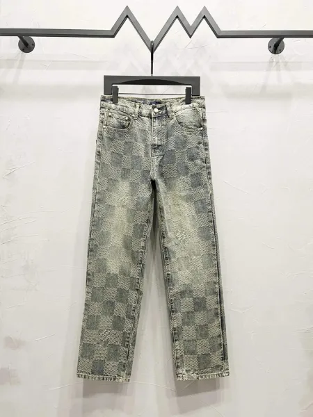 Louis Vuitton Damier Chessboard Print Denim Jeans - 1