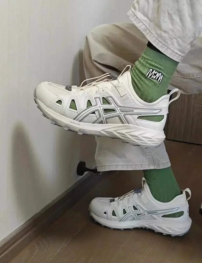Asics Gel-Scram 4 White Blue Green Orange Running Shoes - 3