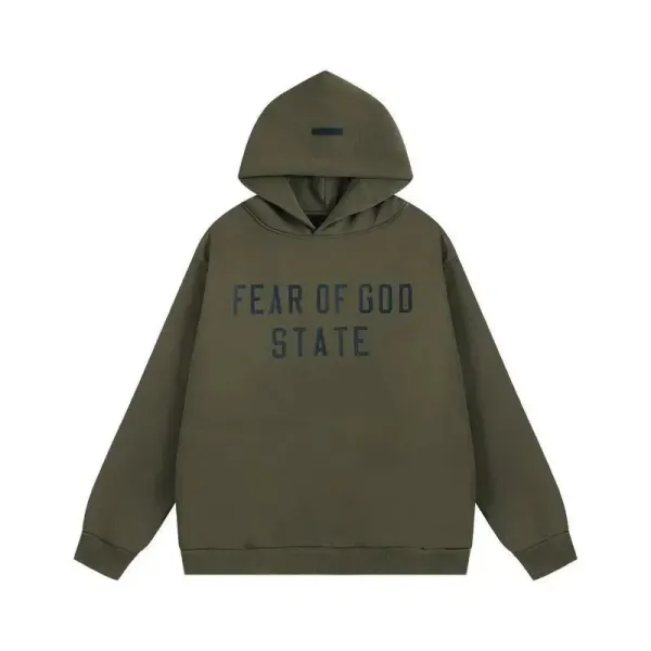 Fear of God Essentials Hoodie Army Green Hoodie - 1