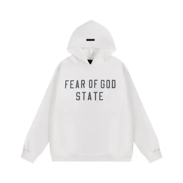 Fear of God Essentials White Hoodie - 1