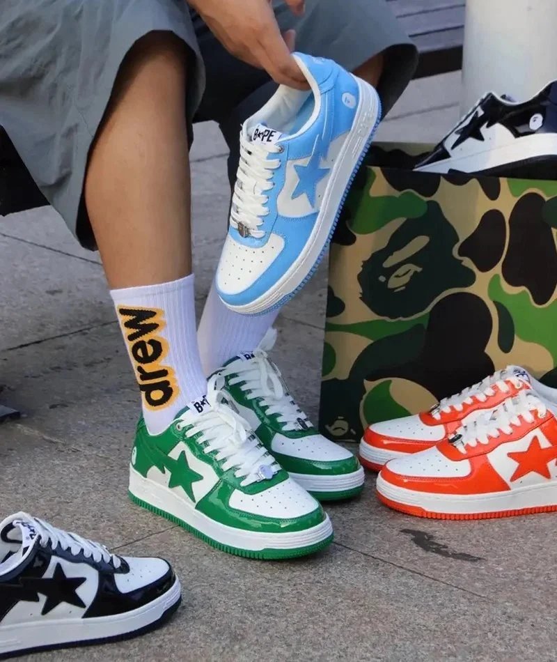 Bape Sta Low Top Leather Sneakers