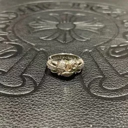 thumbnail for [GW] Croxin Ring 18K White Gold Angel Heart Totem Diamond Ring 925 sterling silver plated white gold unisex ring