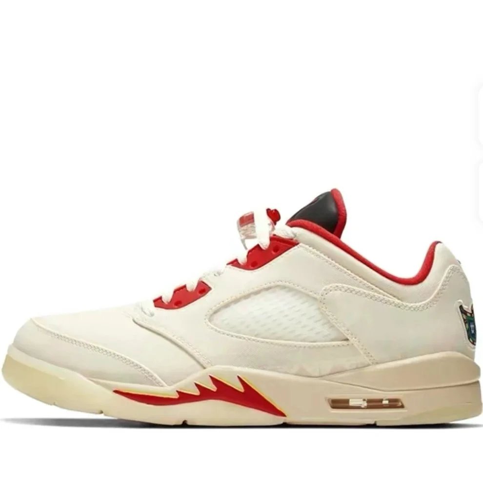 Jordan Air 5 Low Tear-Away White Red