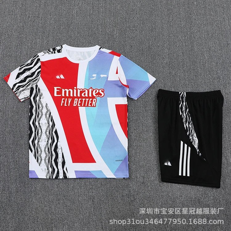 Adidas Football Jerseys Short-Sleeve Training Jersey and Shorts Set — A-25-26 ASN(1)