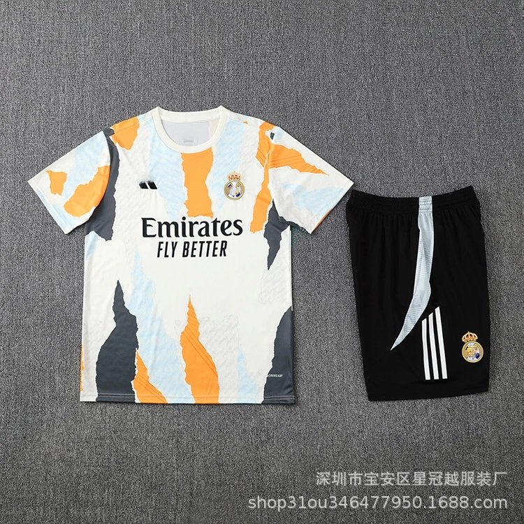 Adidas Football Jerseys Short-Sleeve Training Jersey and Shorts Set image 4