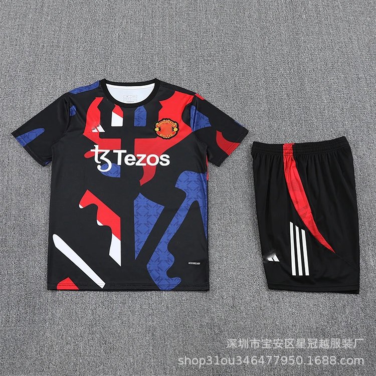 Adidas Football Jerseys Short-Sleeve Training Jersey and Shorts Set — A-25-26 ML(2)