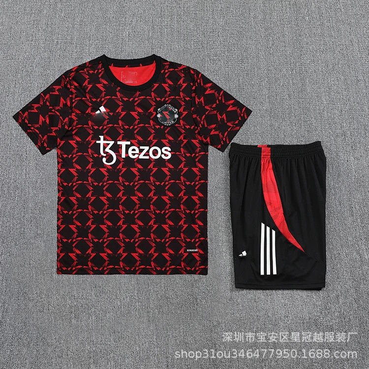 Adidas Football Jerseys Short-Sleeve Training Jersey and Shorts Set — A-25-26 ML(3)
