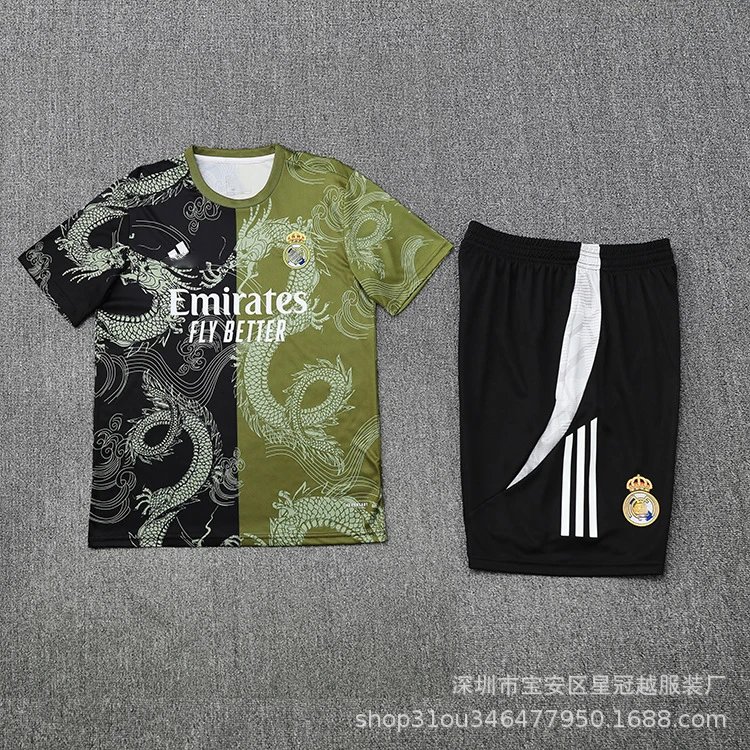 Adidas Football Jerseys Short-Sleeve Training Jersey and Shorts Set — A-25-26 HM(3)