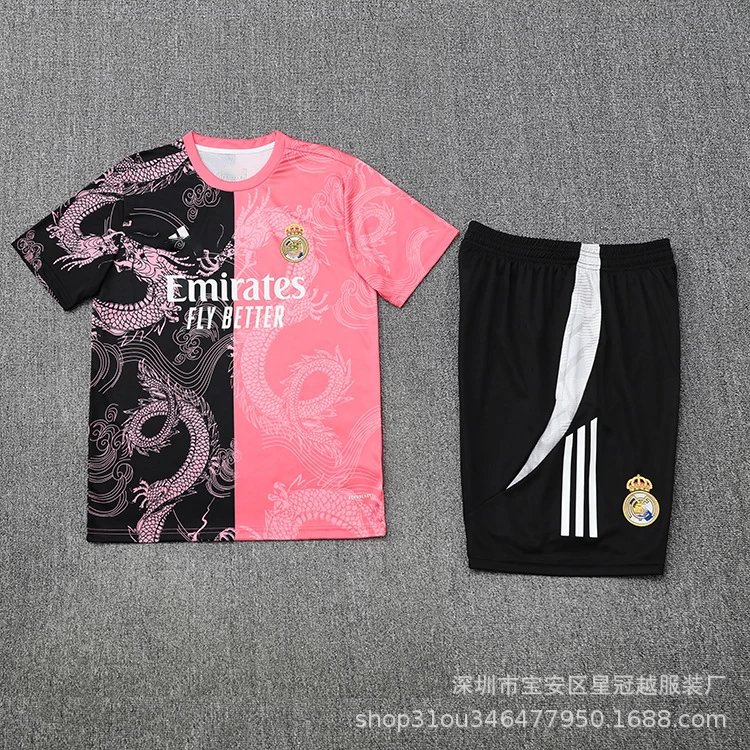 Adidas Football Jerseys Short-Sleeve Training Jersey and Shorts Set — A-25-26 HM(4)