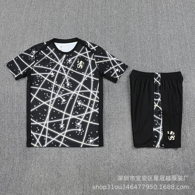 Adidas Football Jerseys Short-Sleeve Training Jersey and Shorts Set — A-25-26QEX(2)