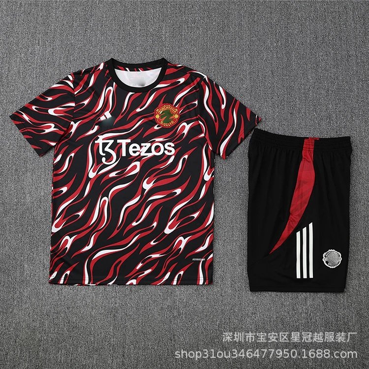 Adidas Football Jerseys Short-Sleeve Training Jersey and Shorts Set — A-25-26 ML(4)
