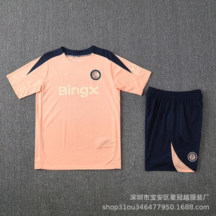 Adidas Football Jerseys Short-Sleeve Training Jersey and Shorts Set — A-25-26 QEX(2)