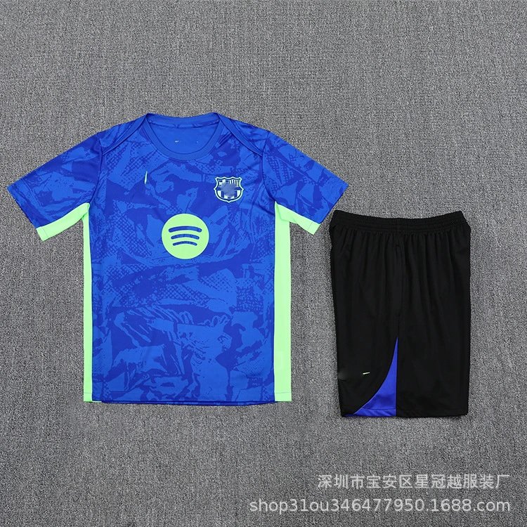 Adidas Football Jerseys Short-Sleeve Training Jersey and Shorts Set — A-25-26 BS(4)