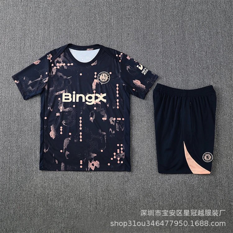 Adidas Football Jerseys Short-Sleeve Training Jersey and Shorts Set — A-25-26 QEX(1)