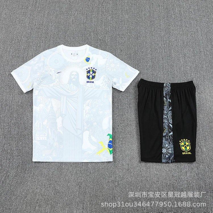 Adidas Football Jerseys Short-Sleeve Training Jersey and Shorts Set — A-25-26BX(5)