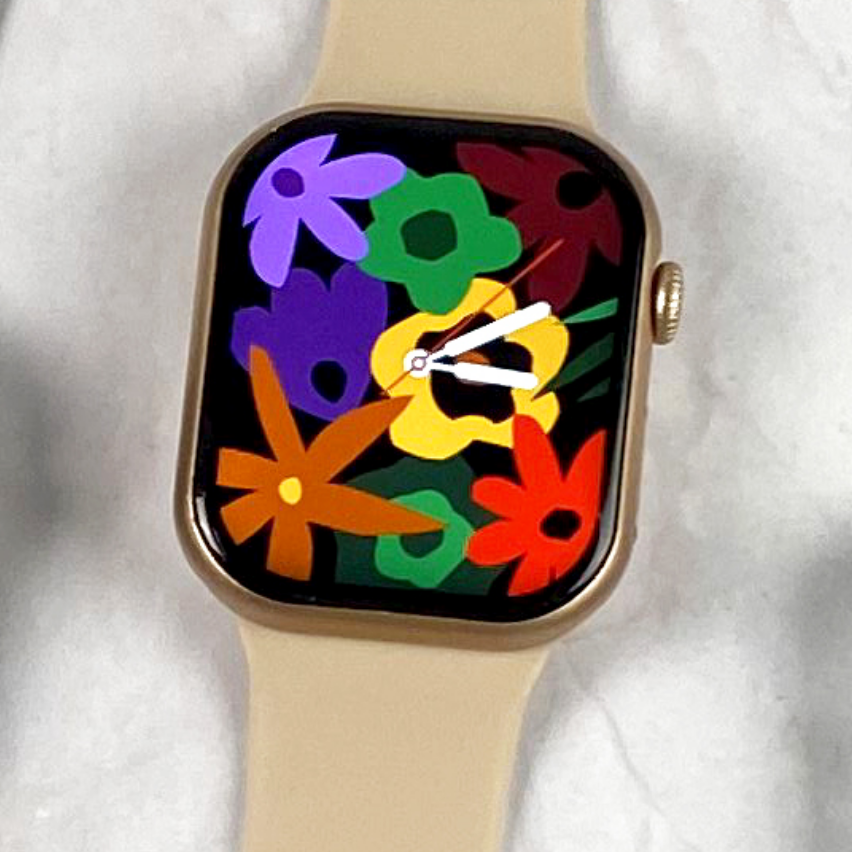 Apple Watch Series 8 with Gold Case and Beige Band Gold