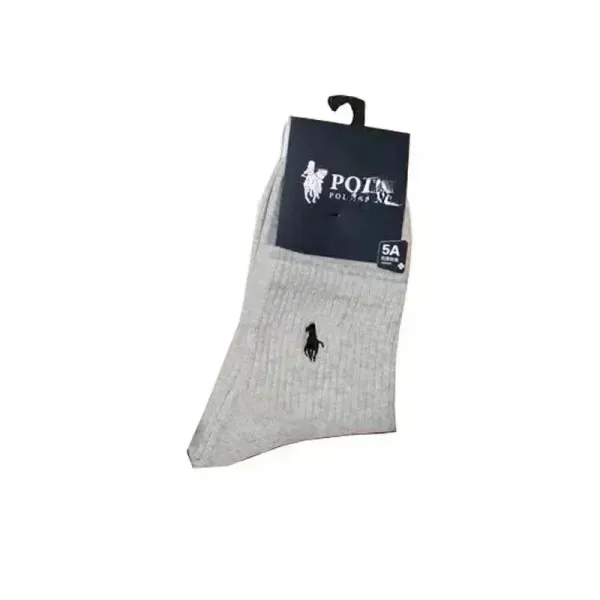 Polo Ralph Lauren Classic Ribbed Crew Socks Gray - 1