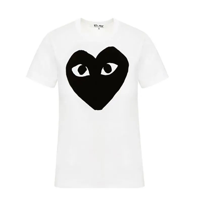 White Large Black Heart