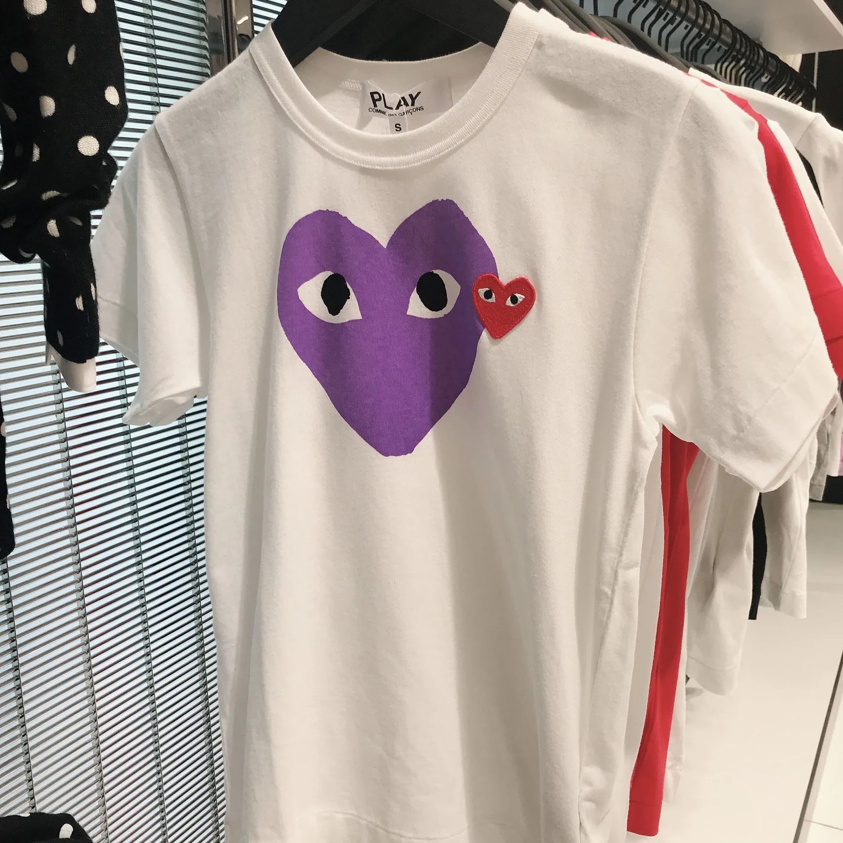 White Large Purple Heart