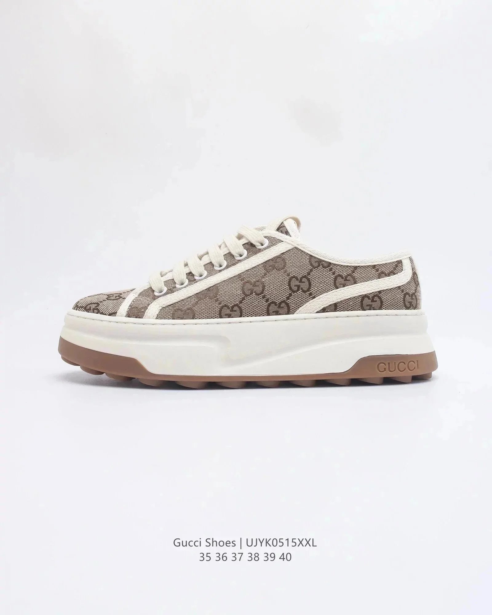 Gucci Rhyton GG Canvas Platform Low-Top Sneaker
