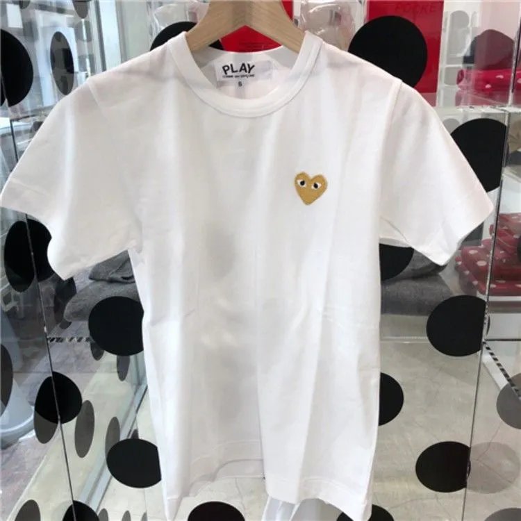 White Small Gold Heart