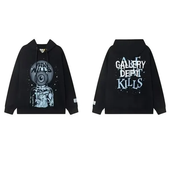 Gallery Dept x Art That Kills Black Graphic Hoodie - 1