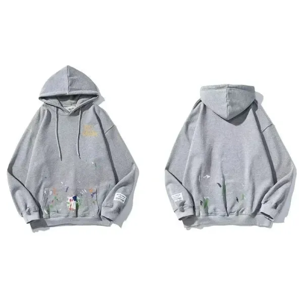 Off-White Paint Splatter Hoodie Gray - 1