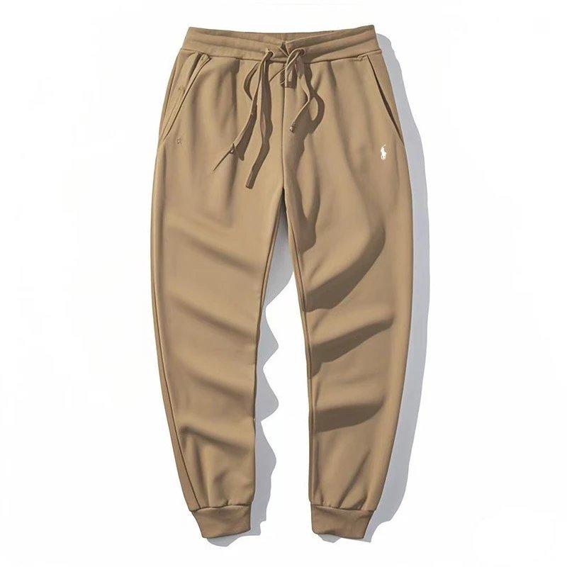 Khaki Pants with White Label