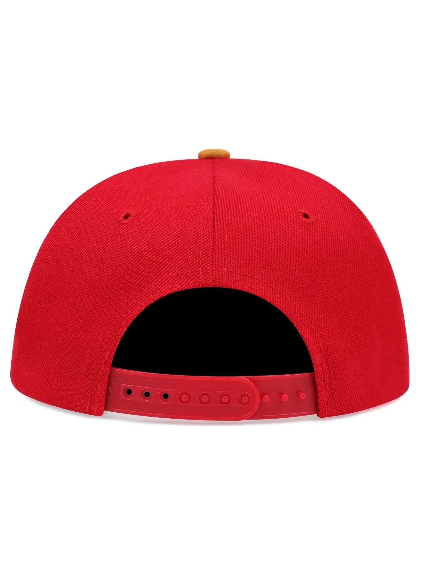 Brooklyn NYC Script Snapback Cap Red and Tan - 16