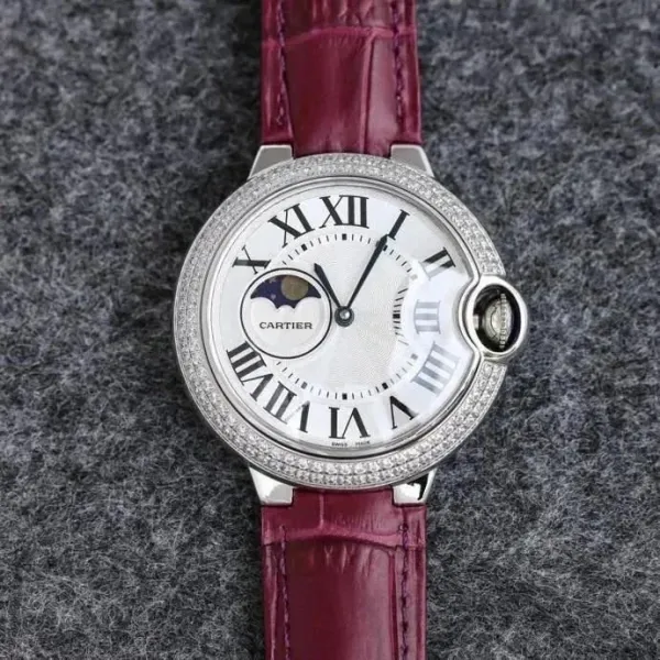 Cartier Ballon Bleu de Cartier Moonphase Rose Gold Diamond Watch - 9