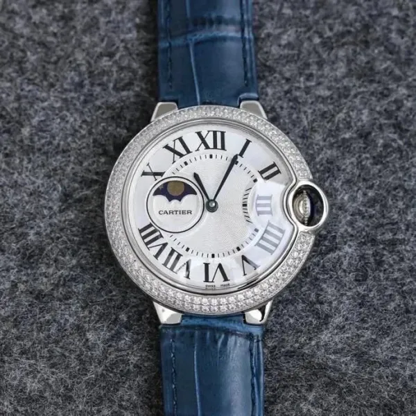 Cartier Ballon Bleu de Cartier Moonphase Rose Gold Diamond Watch - 10
