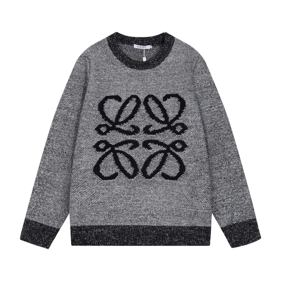 Loewe Anagram Embroidered Beige Sweater - 10