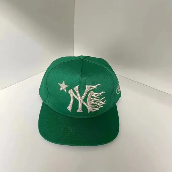 Design Embroidered Star Flame Cap Brown Baseball Cap - 46