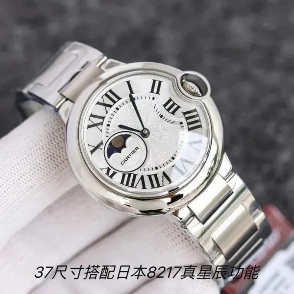 Cartier Ballon Bleu de Cartier Moonphase Rose Gold Diamond Watch - 3