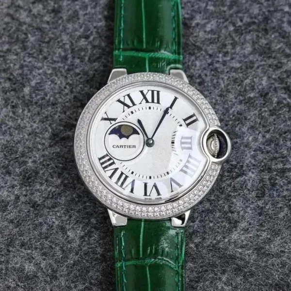 Cartier Ballon Bleu de Cartier Moonphase Rose Gold Diamond Watch - 6
