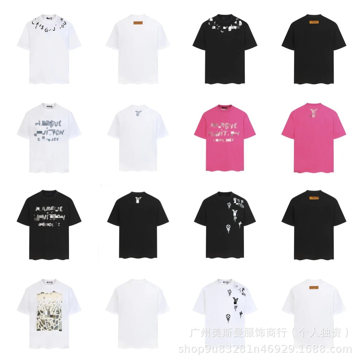 ZM - High Quality Fashion Casual Summer Letter Print Short Sleeve Men's Crew Neck T-Shirt