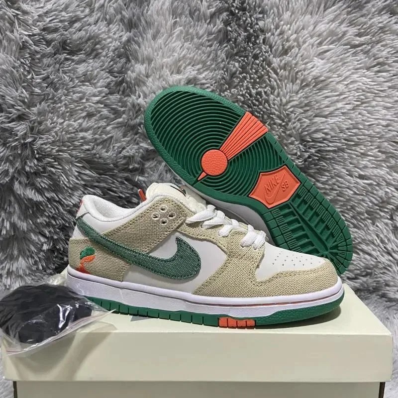 Jarritos x Nike SB Dunk耐克联名款新品爆款 复古经典潮流时尚舒适百搭休闲透气低帮运动篮球鞋板鞋 男女同款男鞋女鞋情侣款 橘子汽水米白绿钩CD2563 001