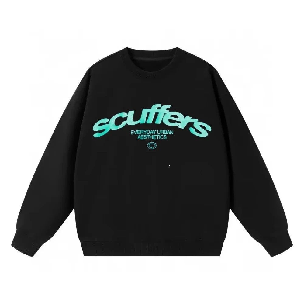 Scuffers Black Crewneck Sweatshirt with Graphic Print