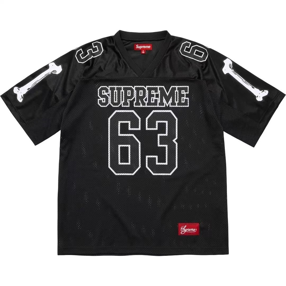 Supreme Mesh Football Jersey Collection with Graphic Prints