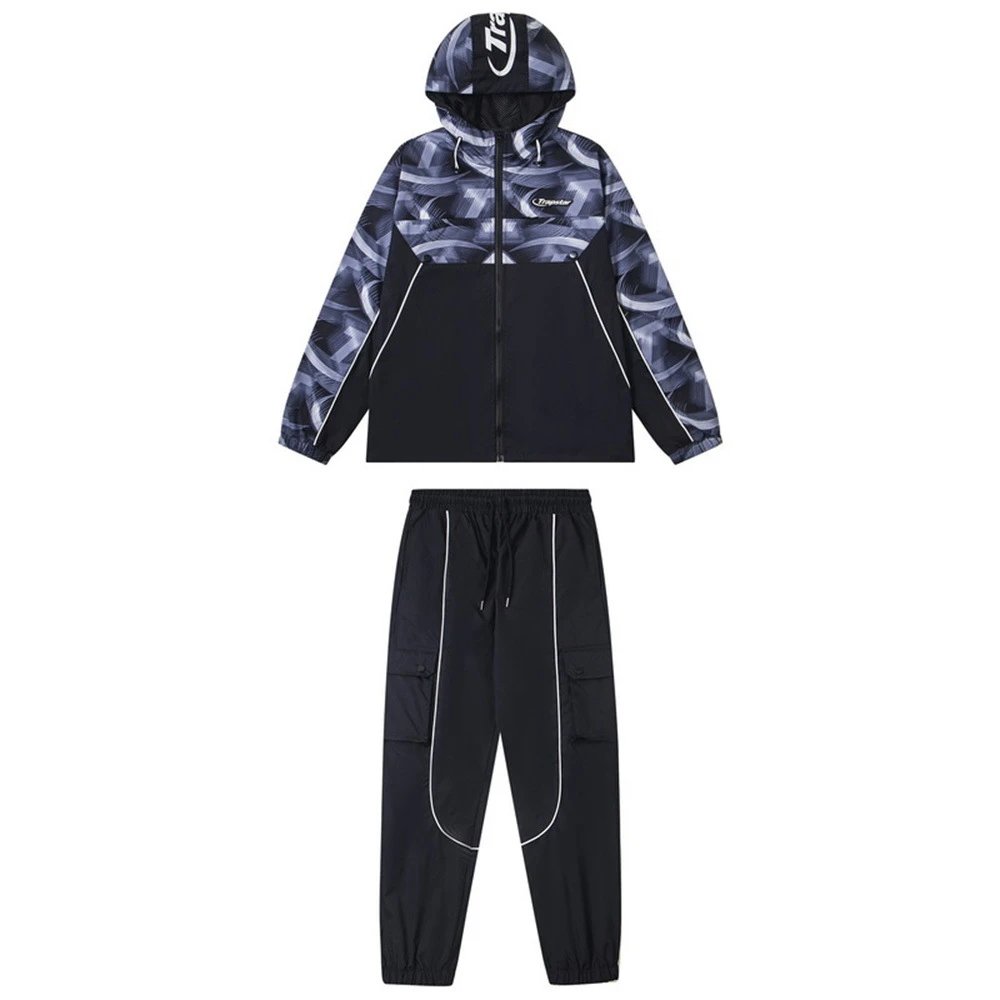 Trapstar Hooded Windbreaker and Cargo Pant Tracksuit Set