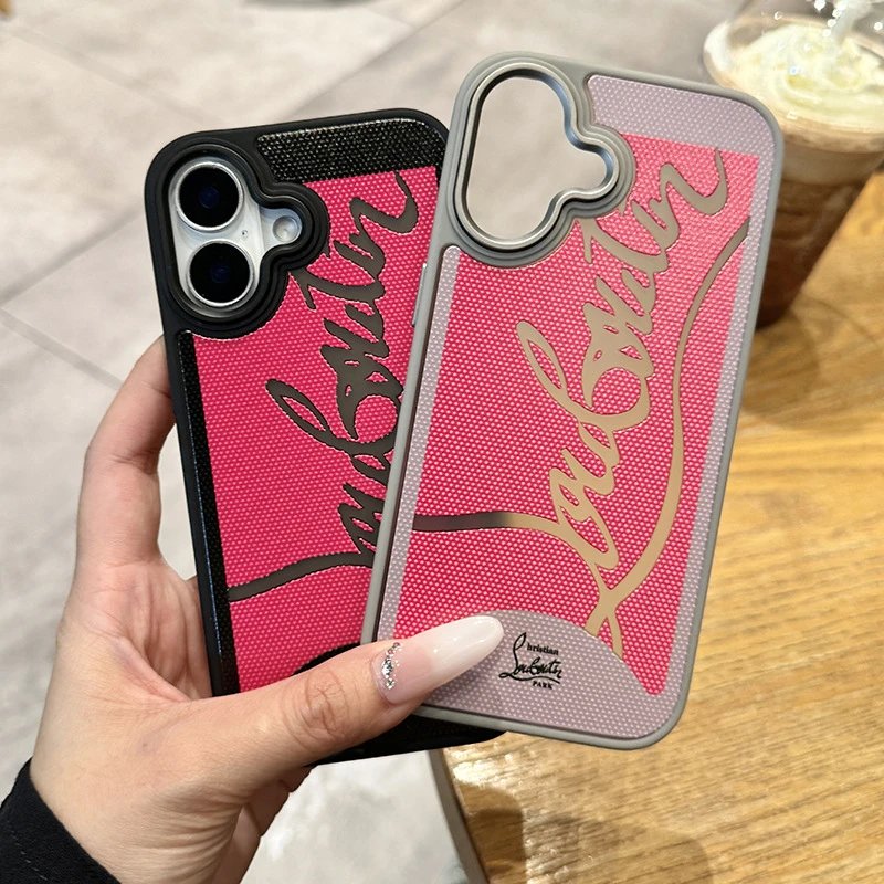 Christian Louboutin Pink Signature Script Smartphone Case