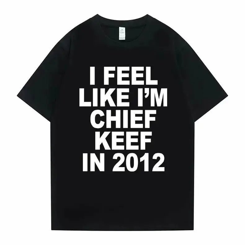 Unisex Graphic T-Shirt with Chief Keef 2012 Text Print