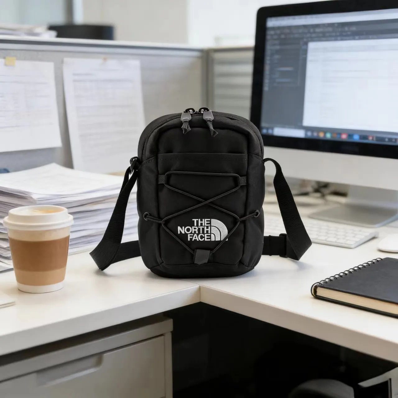 The North Face Black Crossbody Bag with Front Bungee Cords
