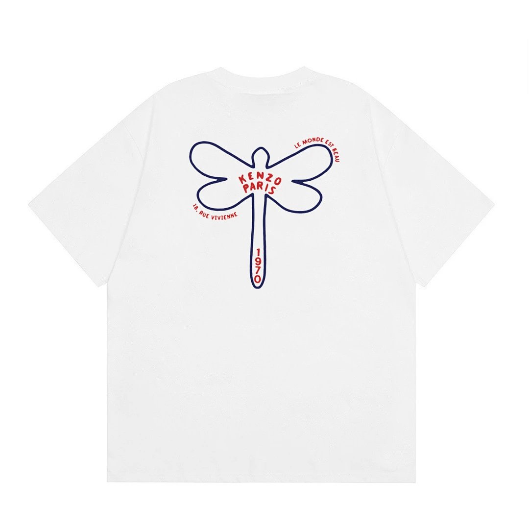 Kenzo Graphic Print Short Sleeve Cotton T-shirt